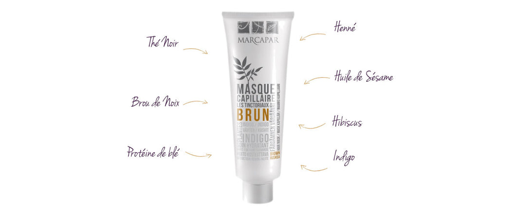 Masque tinctoriaux Brun - Marcapar - Brown hair mask