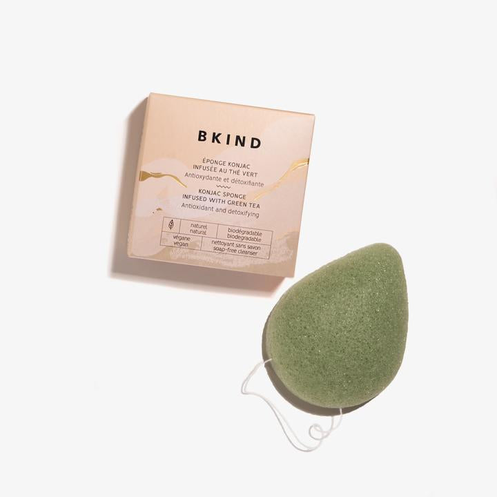 Éponge konjac visage thé vert sans emballage - Konjac facial sponge green tea package free
